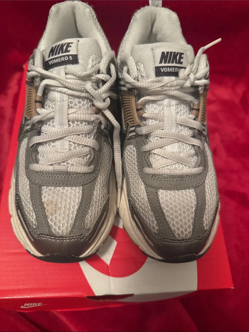 Nike Red Box with White Swoosh and Label